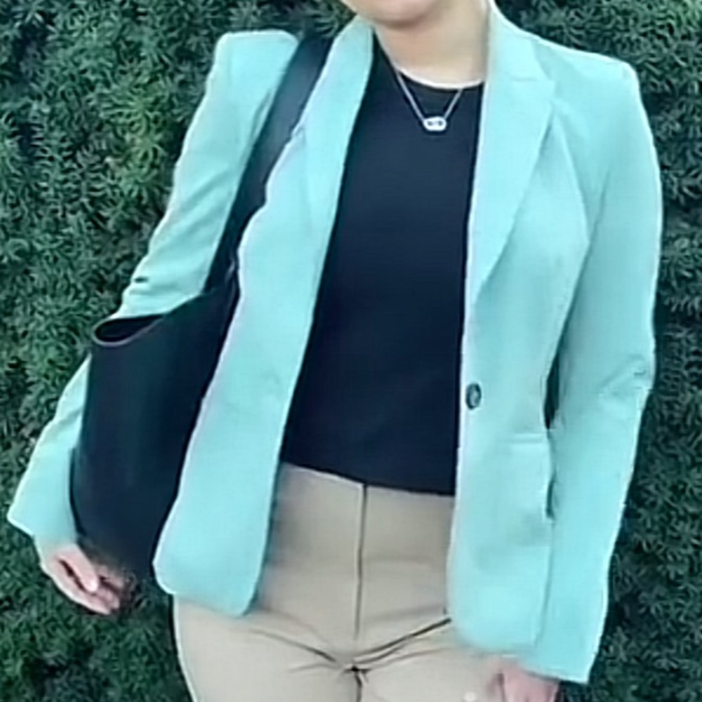 Green Zara Blazer